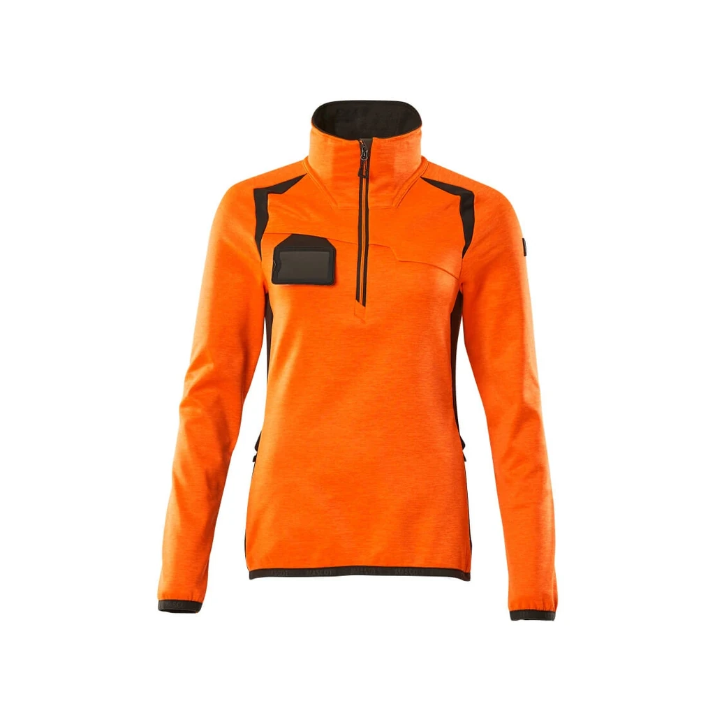 MASCOT® | Fleecepullover mit kurzem Reißverschluss ACCELERATE SAFE | 5XL | Hi-vis Orange/Dunkelanthrazit