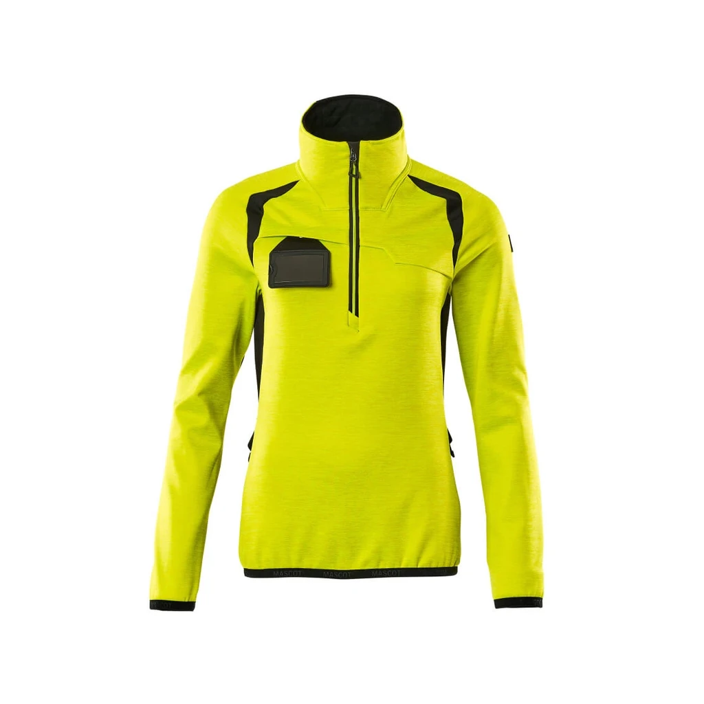MASCOT® | Fleecepullover mit kurzem Reißverschluss ACCELERATE SAFE | 5XL | Hi-vis Gelb/Schwarz