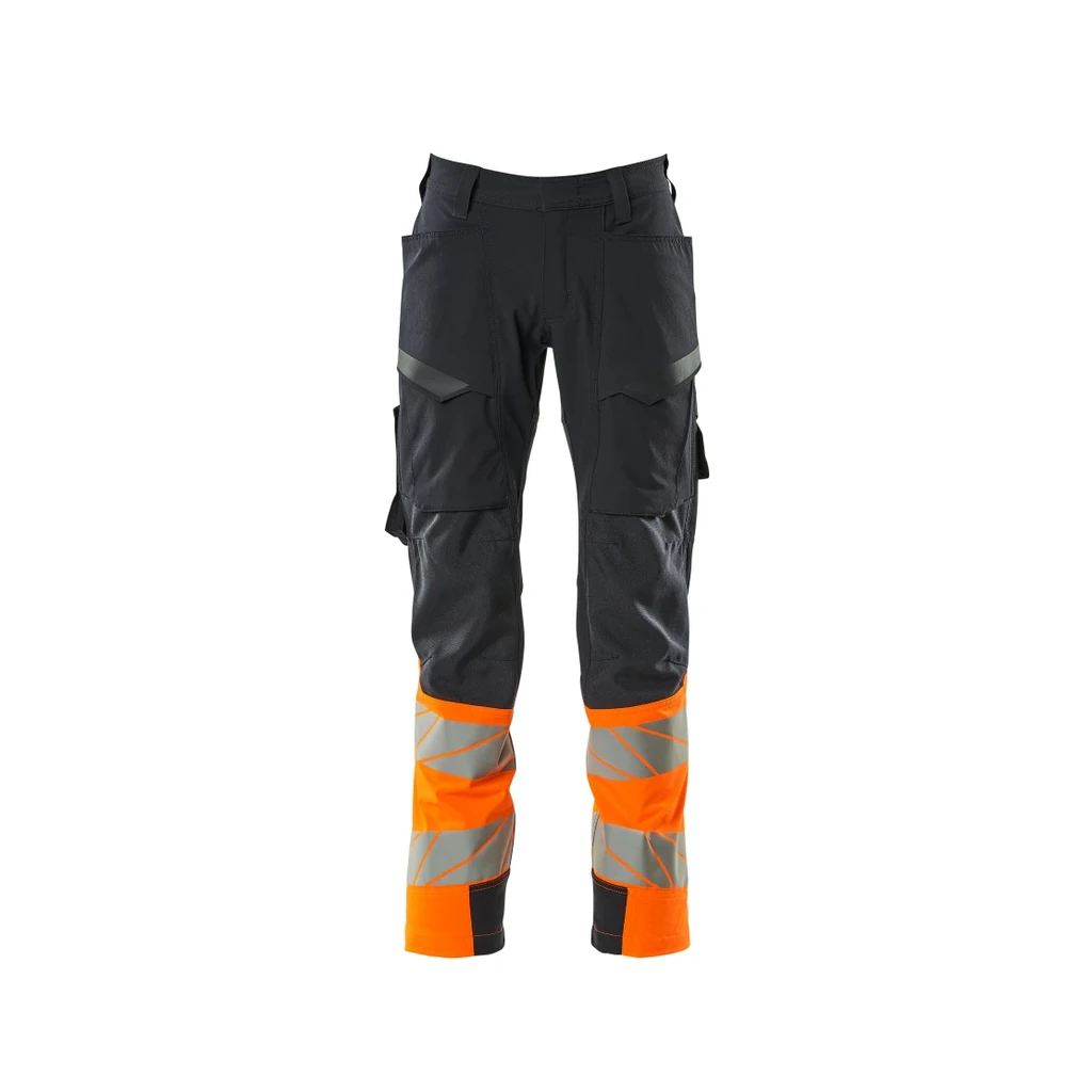 MASCOT® | Hose mit Schenkeltaschen ACCELERATE SAFE | 76C46 | Schwarzblau/Hi-vis Orange