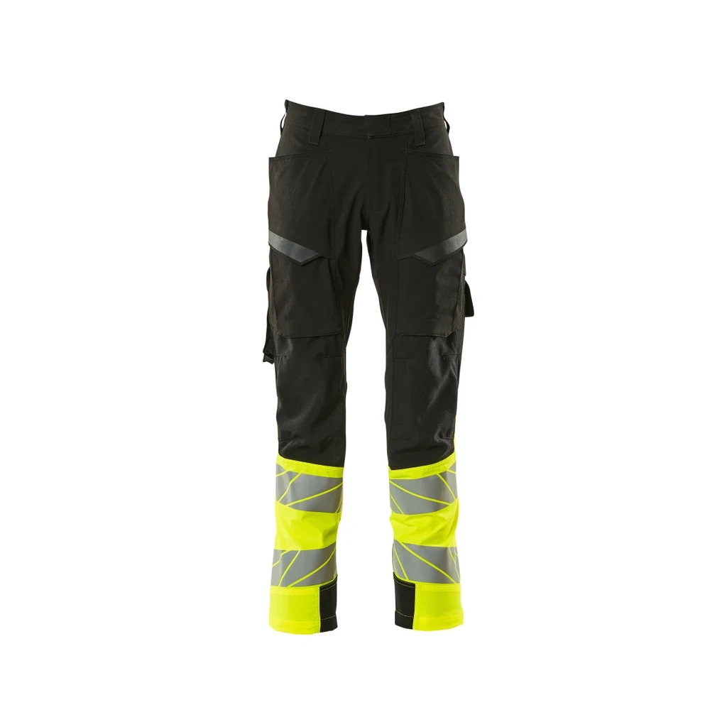 MASCOT® | Hose mit Schenkeltaschen ACCELERATE SAFE | 76C46 | Schwarz/Hi-vis Gelb
