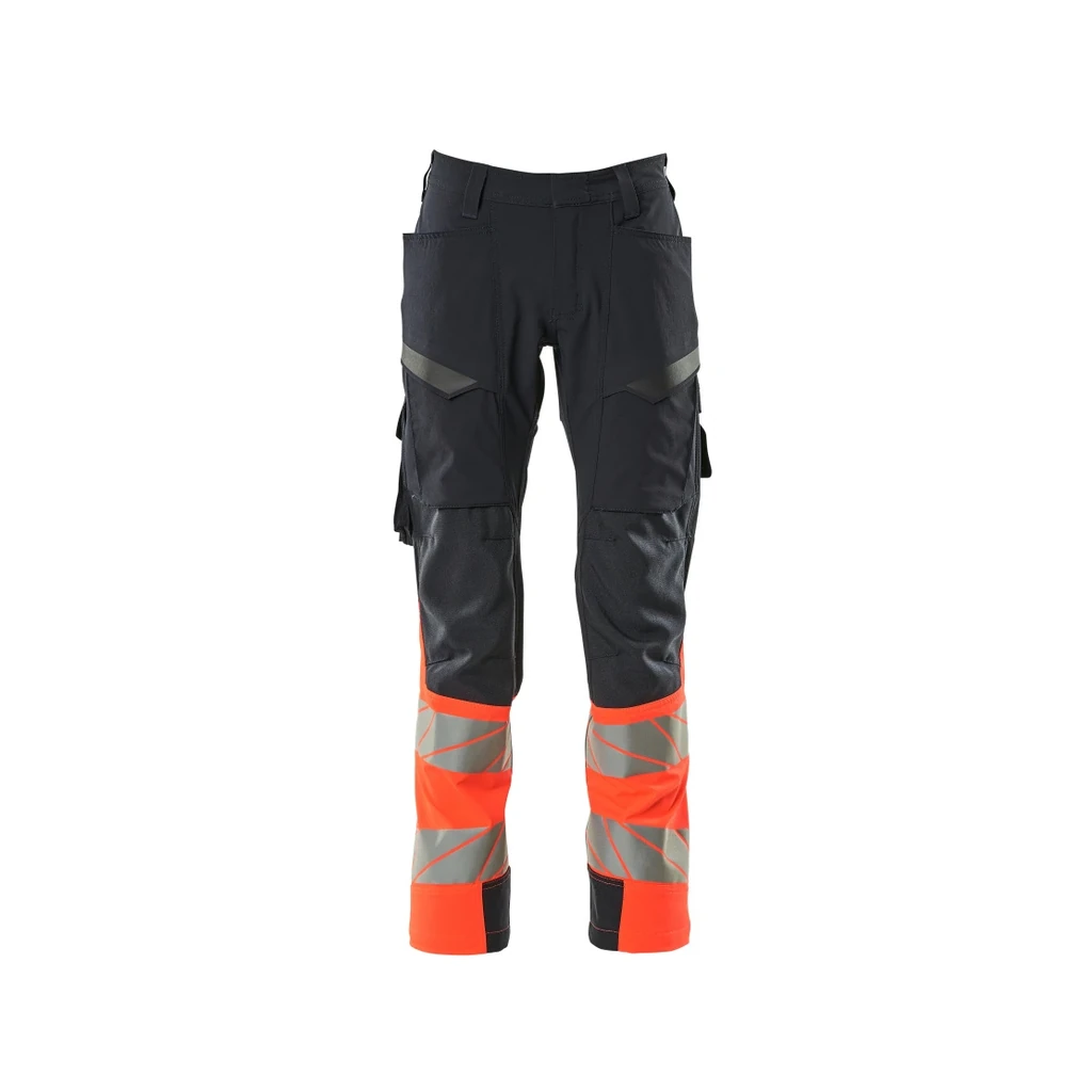 MASCOT® | Hose mit Schenkeltaschen ACCELERATE SAFE | 76C46 | Schwarzblau/Hi-vis Rot