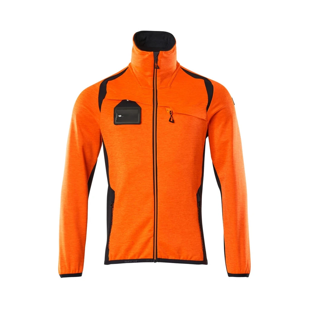 MASCOT® | Fleecepullover mit Reißverschluss ACCELERATE SAFE | 2XL | Hi-vis Orange/Schwarzblau
