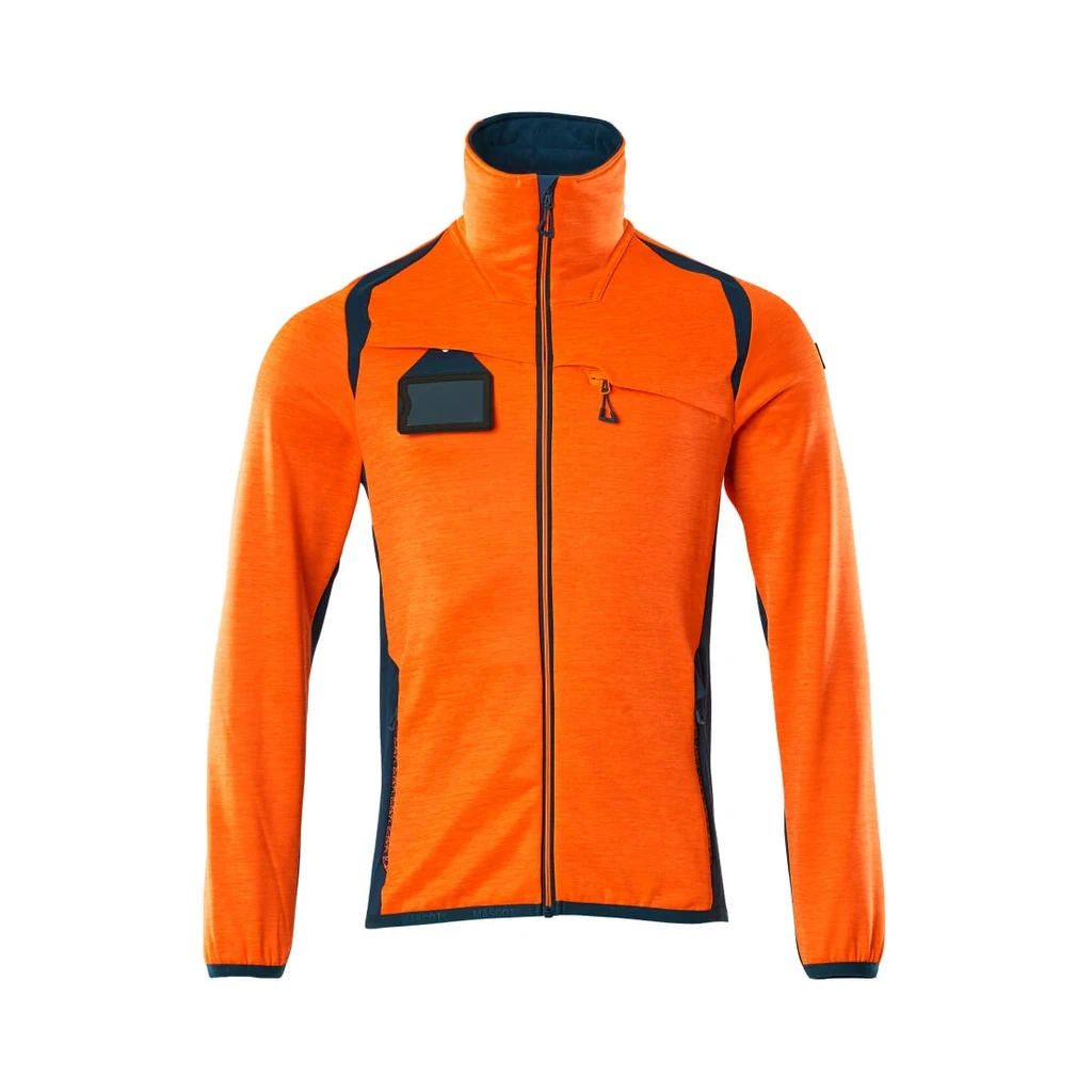 MASCOT® | Fleecepullover mit Reißverschluss ACCELERATE SAFE | 2XL | Hi-vis Orange/Dunkelpetroleum