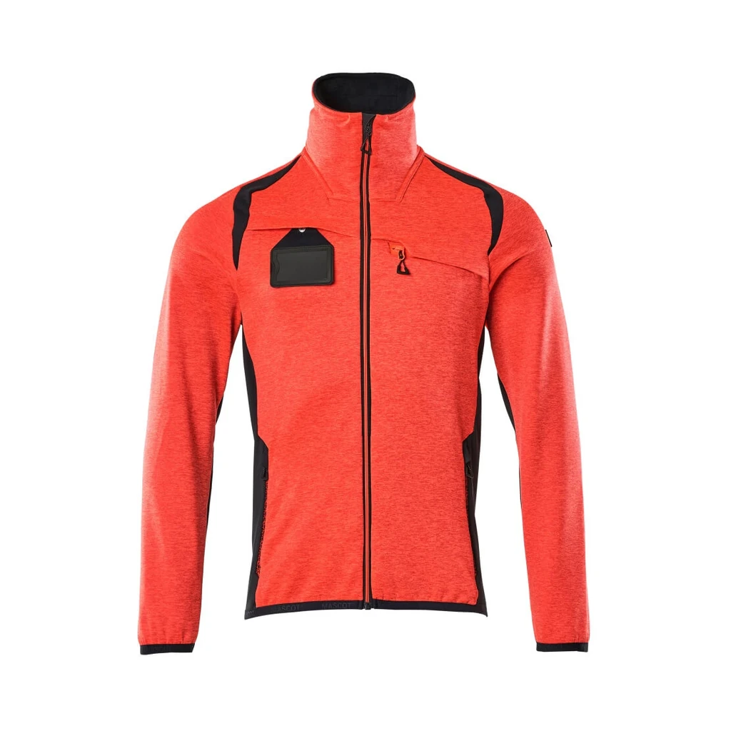 MASCOT® | Fleecepullover mit Reißverschluss ACCELERATE SAFE | 2XL | Hi-vis Rot/Schwarzblau