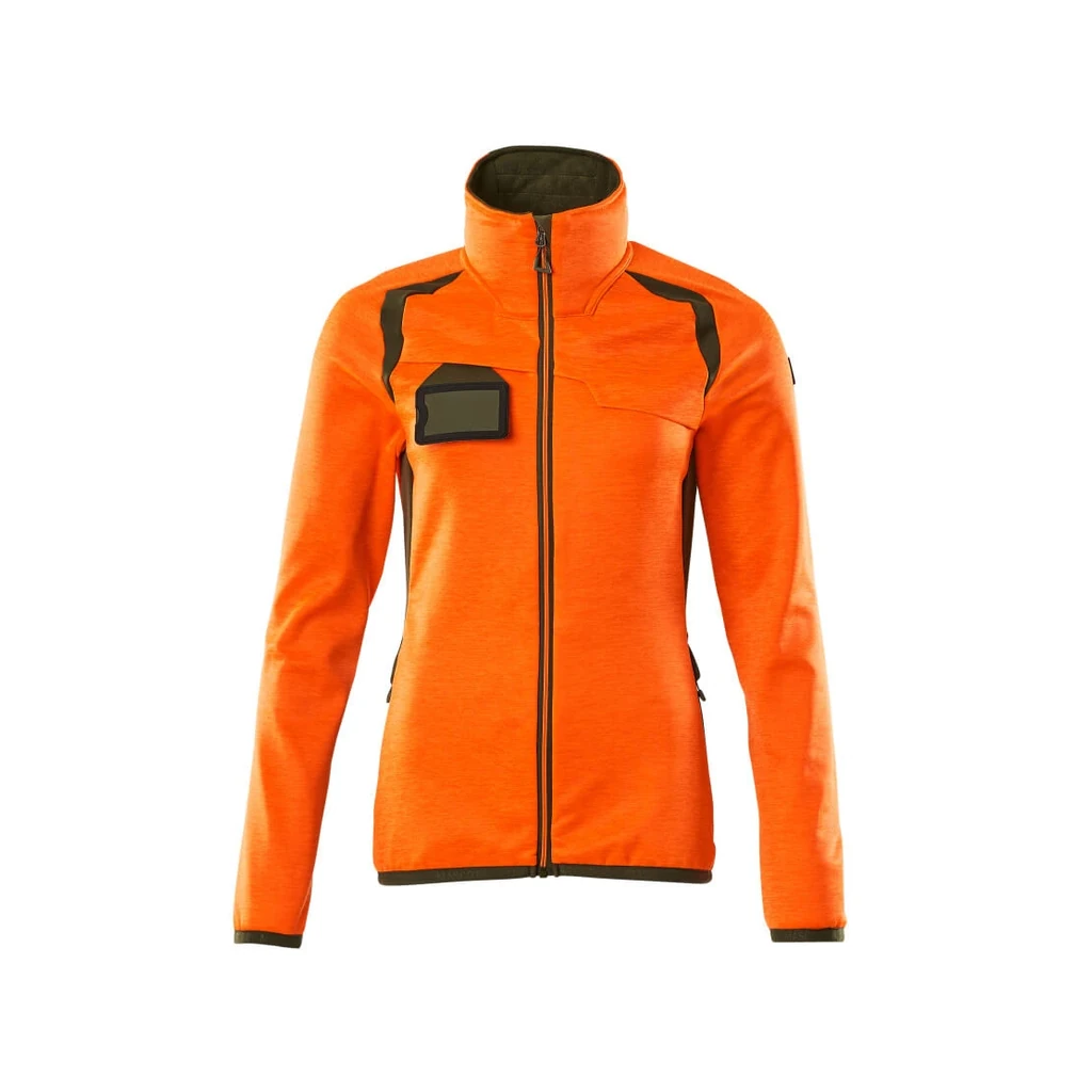 MASCOT® | Fleecepullover mit Reißverschluss ACCELERATE SAFE | 2XL | Hi-vis Orange/Moosgrün