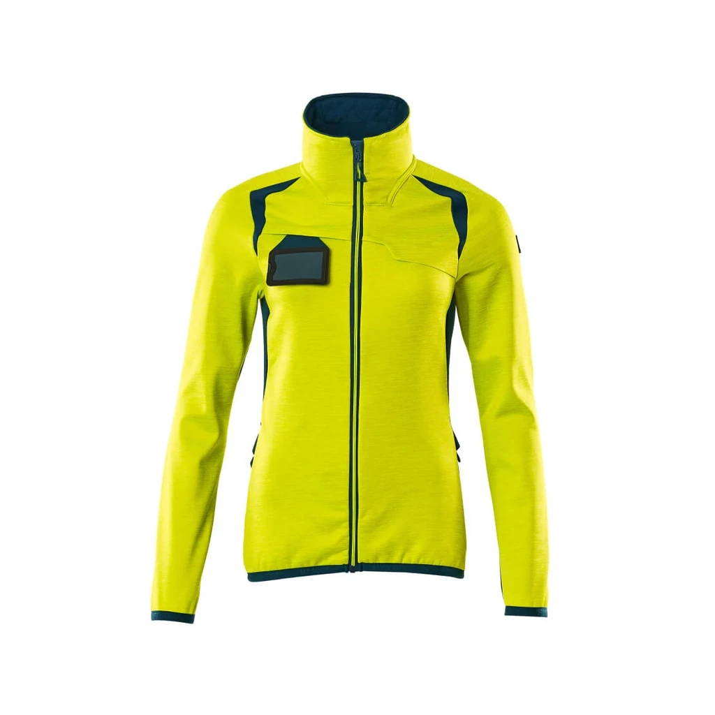 MASCOT® | Fleecepullover mit Reißverschluss ACCELERATE SAFE | 2XL | Hi-vis Gelb/Dunkelpetroleum