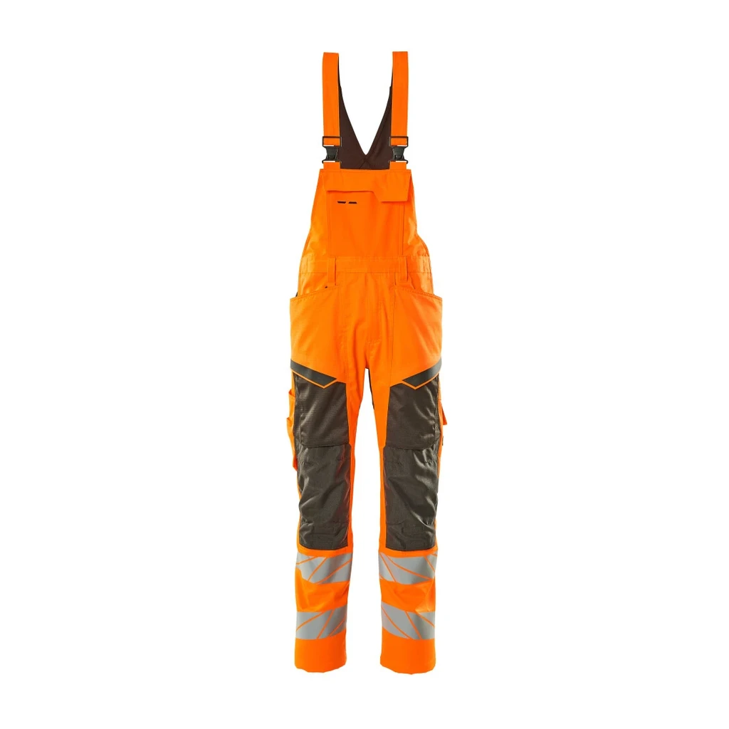 MASCOT® | Latzhose mit Knietaschen ACCELERATE SAFE | 90C54 | Hi-vis Orange/Dunkelanthrazit