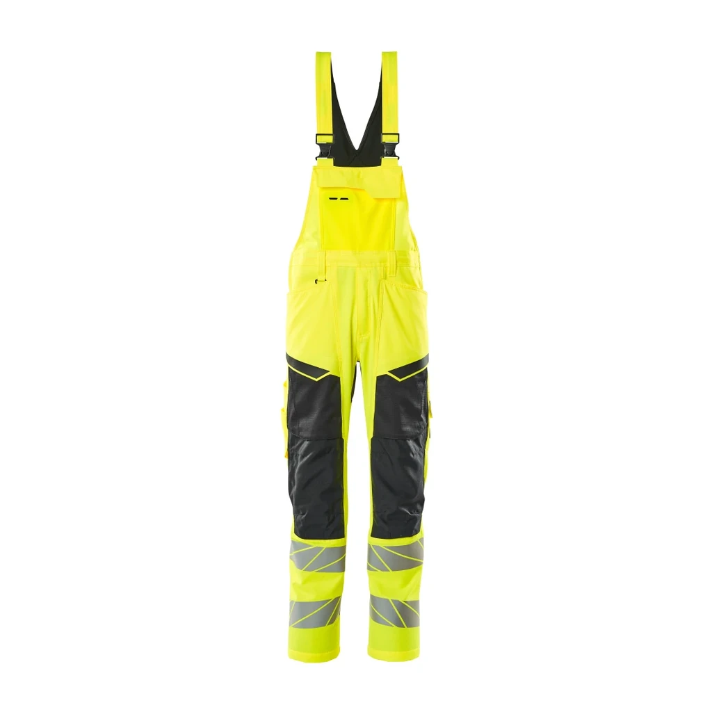 MASCOT® | Latzhose mit Knietaschen ACCELERATE SAFE | 90C56 | Hi-vis Gelb/Schwarz