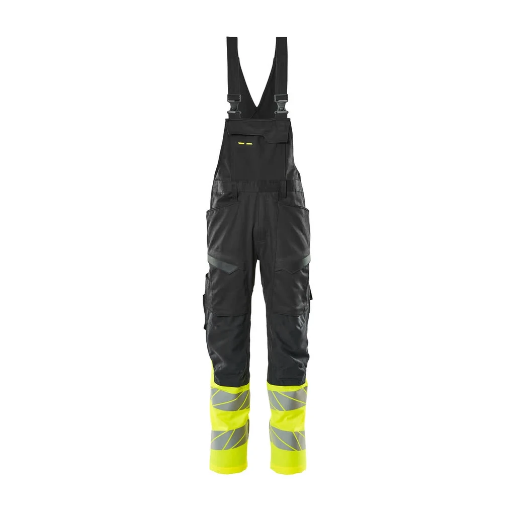 MASCOT® | Latzhose mit Knietaschen ACCELERATE SAFE | 90C54 | Schwarz/Hi-vis Gelb