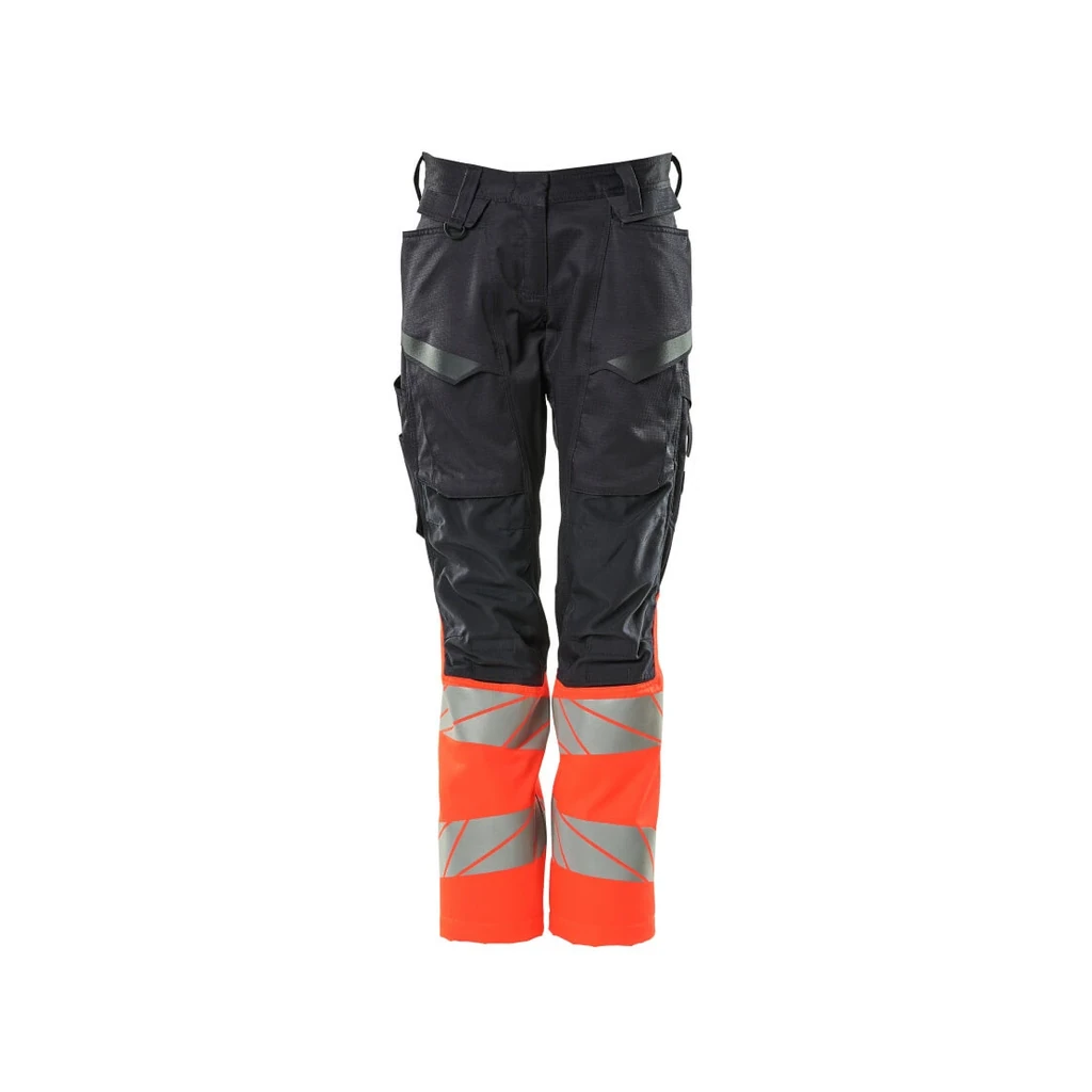 MASCOT® | Hose mit Knietaschen ACCELERATE SAFE | 76C34 | Schwarzblau/Hi-vis Rot