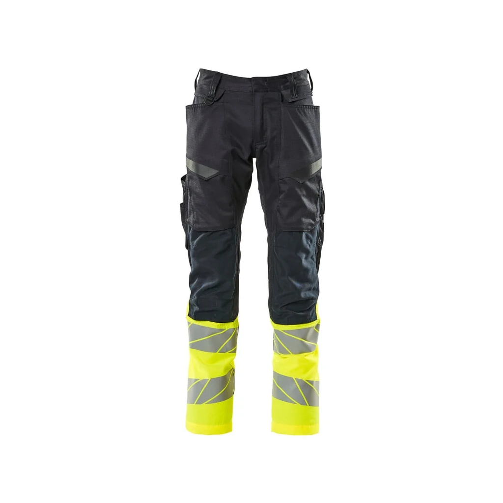 MASCOT® | Hose mit Knietaschen ACCELERATE SAFE | 82C45 | Schwarzblau/Hi-vis Gelb