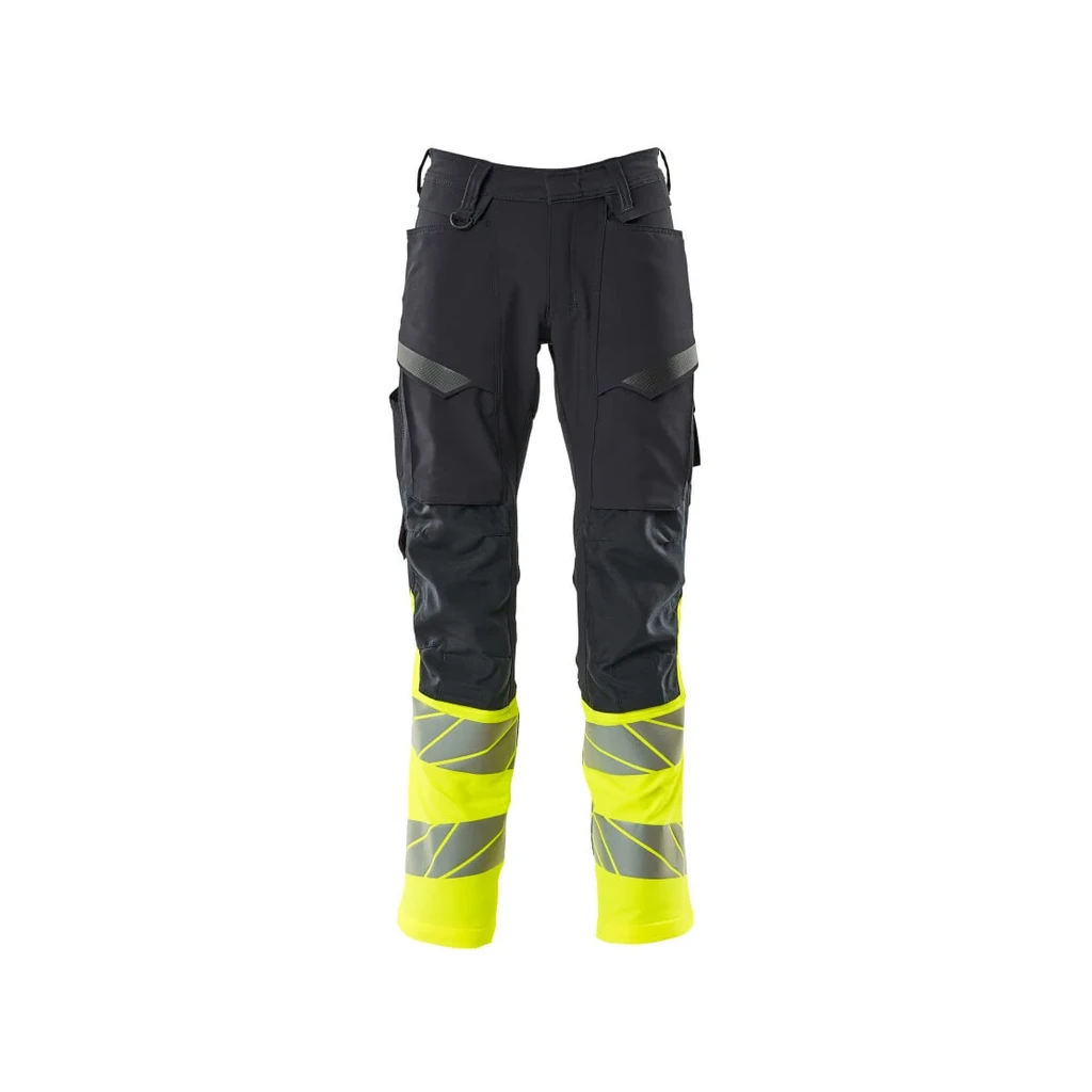 MASCOT® | Hose mit Knietaschen ACCELERATE SAFE | 76C46 | Schwarzblau/Hi-vis Gelb