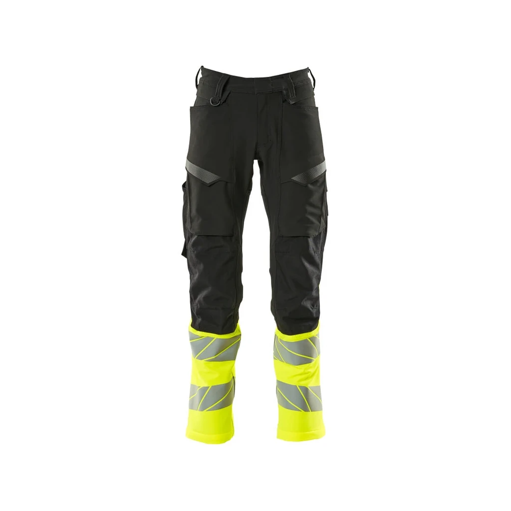 MASCOT® | Hose mit Knietaschen ACCELERATE SAFE | 76C46 | Schwarz/Hi-vis Gelb