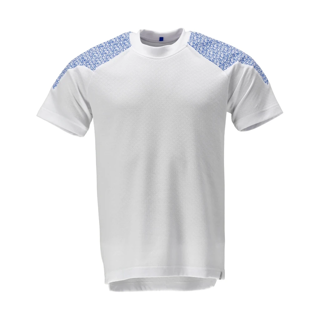 MASCOT® | T-Shirt Kurzarm FOOD & CARE | M | Weiß/Azurblau
