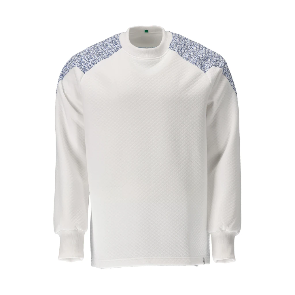MASCOT® | Sweatshirt FOOD & CARE | 2XL | Weiß/Azurblau