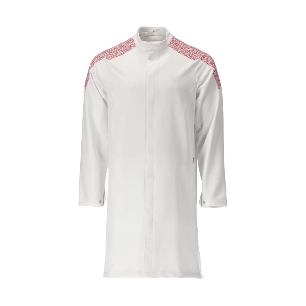 MASCOT® | Kittel FOOD & CARE | 5XL | Weiß/Verkehrsrot