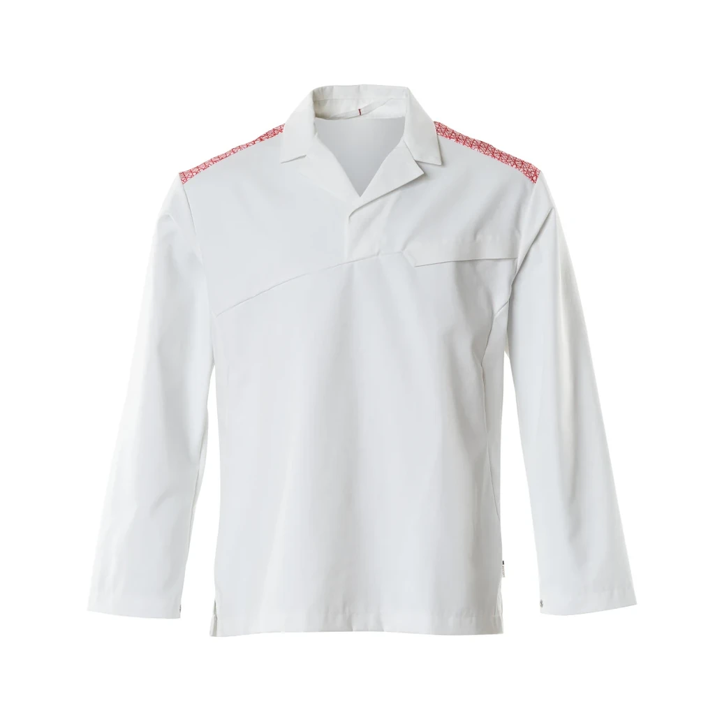 MASCOT® | Schlupfkasack FOOD & CARE | 2XL | Weiß/Verkehrsrot