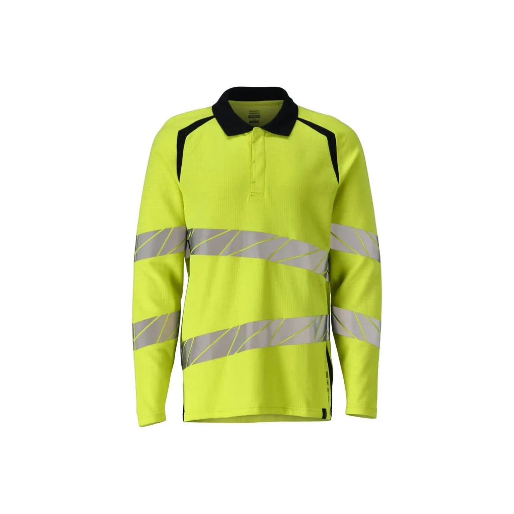 MASCOT® | Polo-Shirt Langarm ACCELERATE MULTISAFE | 2XL | Hi-vis Gelb/Schwarzblau