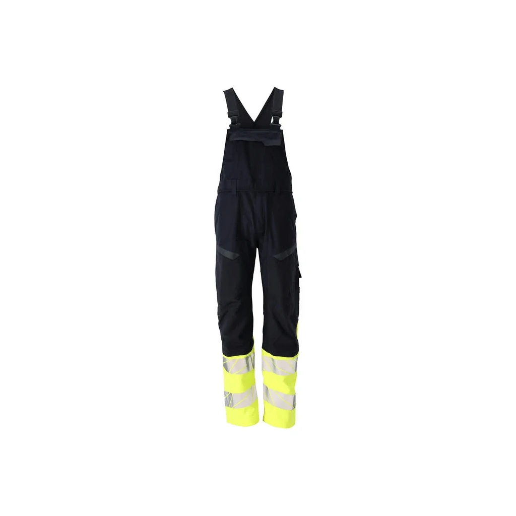 MASCOT® | Latzhose mit Knietaschen ACCELERATE MULTISAFE | 82C48 | Schwarzblau/Hi-vis Gelb