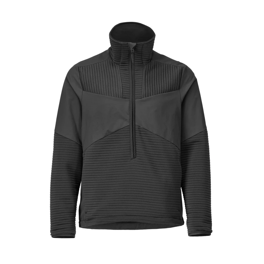 MASCOT® | Fleecepullover mit kurzem Reißverschluss und Futter CUSTOMIZED | 2XL | Schwarz