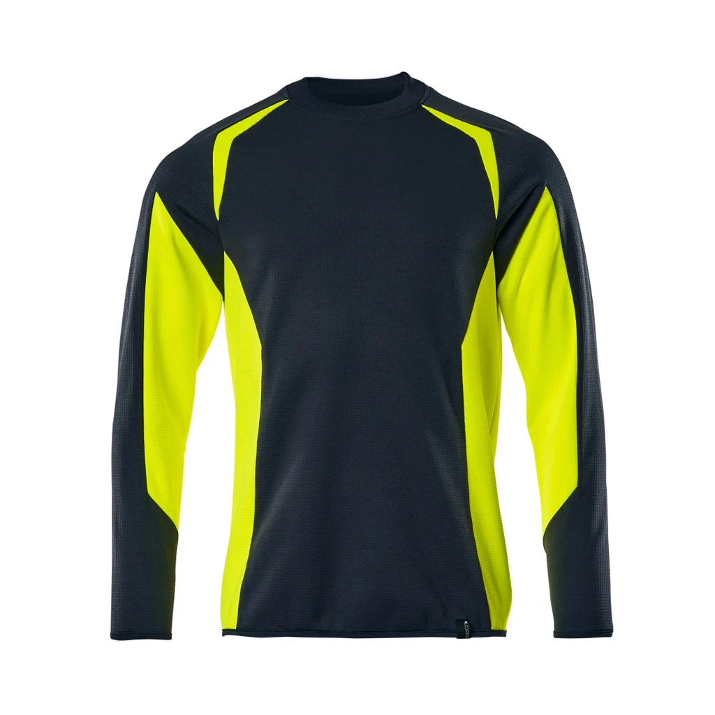 MASCOT® | Sweatshirt ACCELERATE SAFE | L | Schwarzblau/Hi-vis Gelb