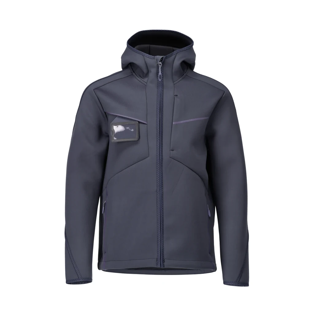 MASCOT® | Softshell Jacke mit Kapuze CUSTOMIZED | L | Schwarzblau