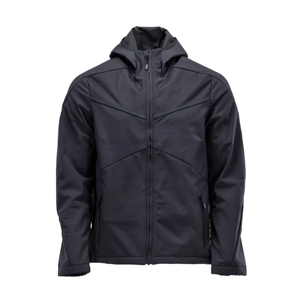 MASCOT® | Softshell Jacke mit Kapuze CUSTOMIZED | 2XL | Schwarzblau