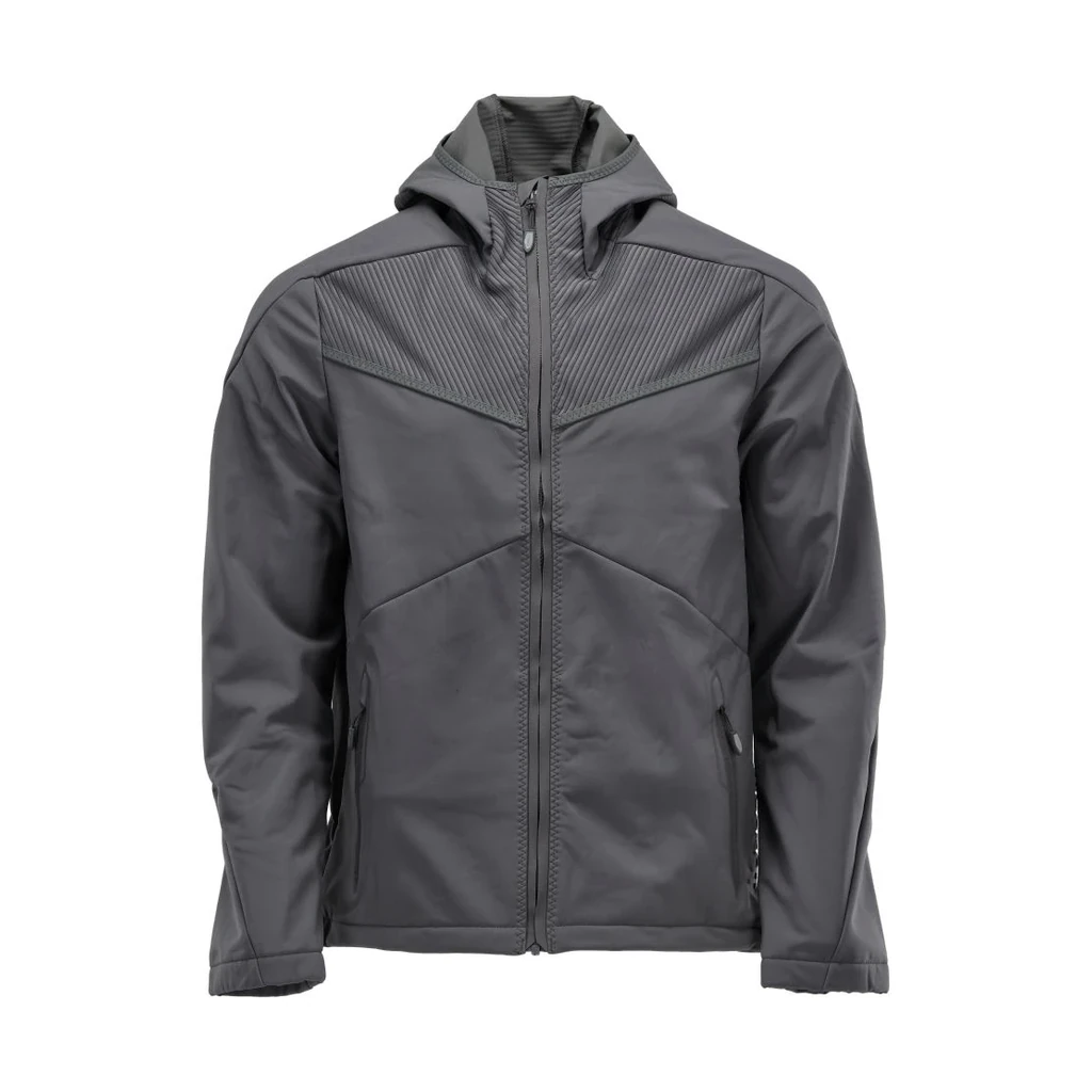 MASCOT® | Softshell Jacke mit Kapuze CUSTOMIZED | 2XL | Anthrazitgrau