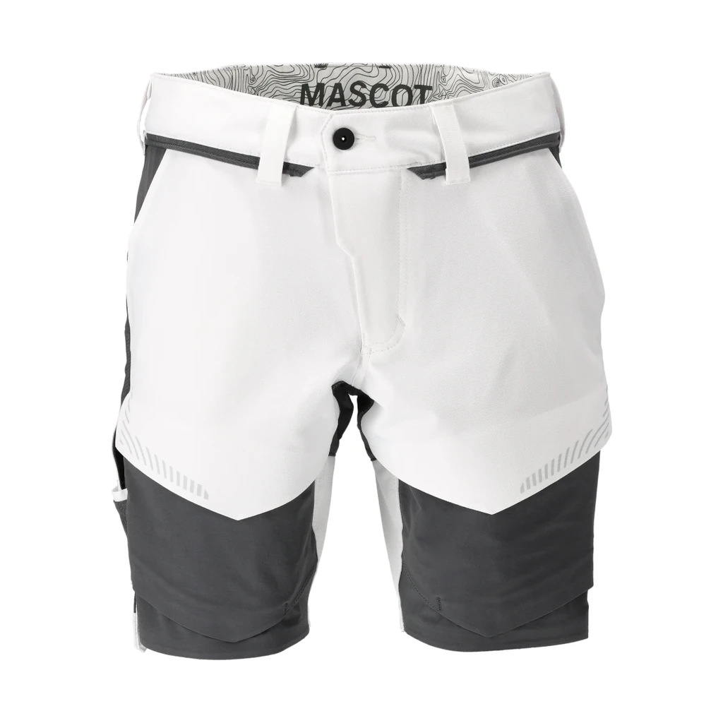 MASCOT® | Shorts CUSTOMIZED | 24C44 | Weiß/Anthrazitgrau