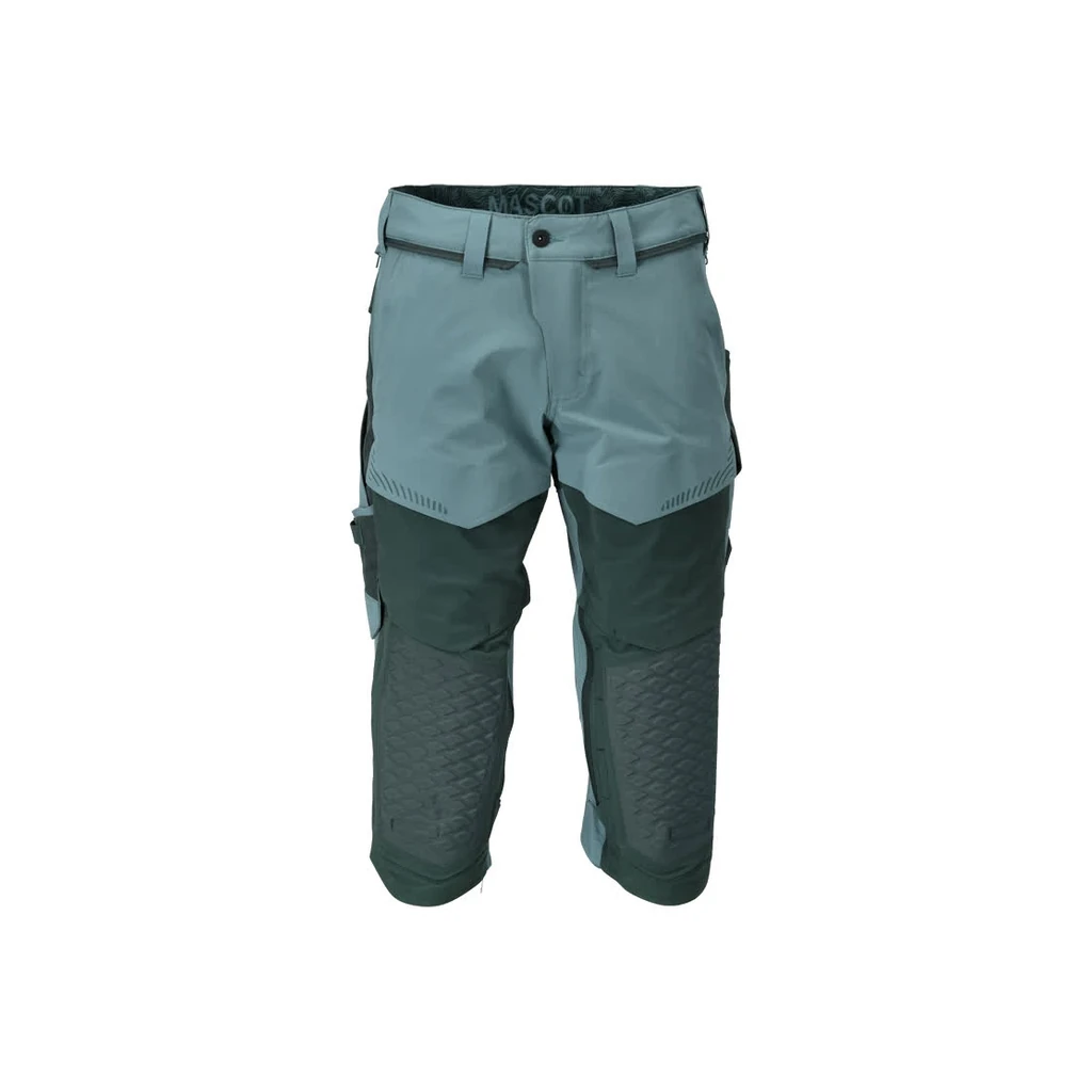 MASCOT® | Dreiviertel-Hose mit Knietaschen CUSTOMIZED | C44 | Hell Waldgrün/Waldgrün