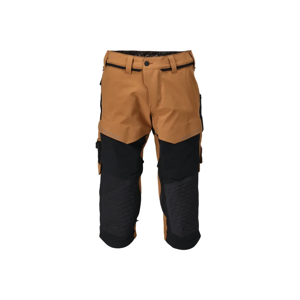 MASCOT® | Dreiviertel-Hose mit Knietaschen CUSTOMIZED | C44 | Nussbraun/Schwarz