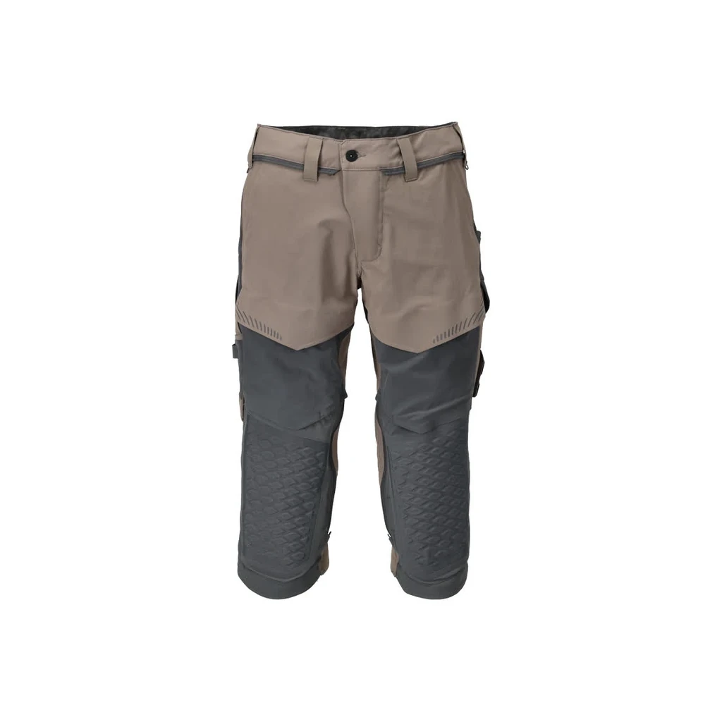 MASCOT® | Dreiviertel-Hose mit Knietaschen CUSTOMIZED | C44 | Dunkel Sandbeige/Anthrazitgrau