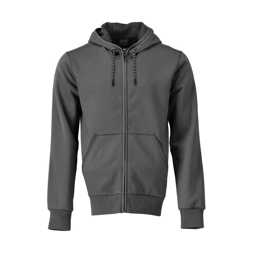 MASCOT® | Kapuzensweatshirt mit Reißverschluss CUSTOMIZED | XL | Anthrazitgrau