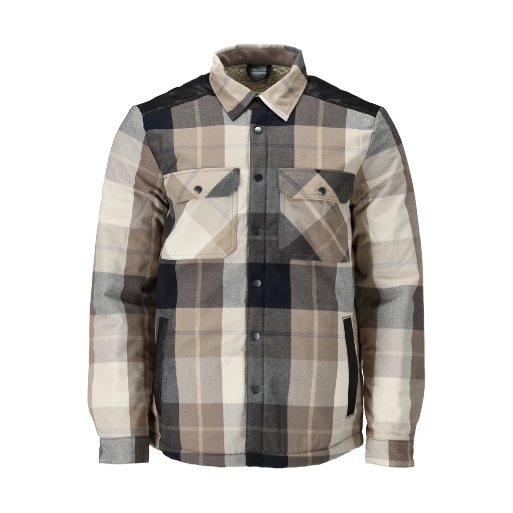 MASCOT® | Hemd mit Faserpelz Futter CUSTOMIZED | 2XL | Dunkel Sandbeige-kariert