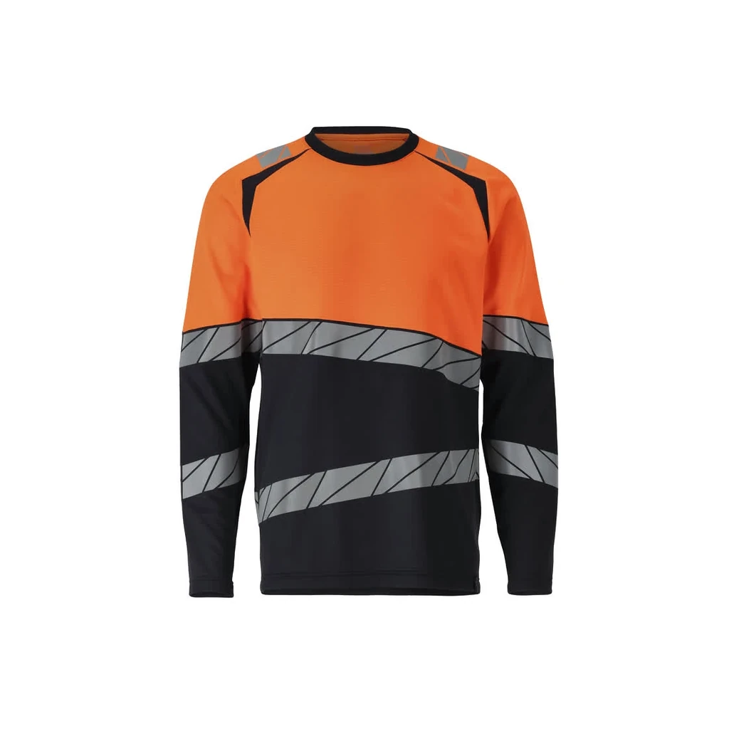 MASCOT® | T-Shirt Langarm ACCELERATE SAFE | S | Schwarzblau/Hi-vis Orange