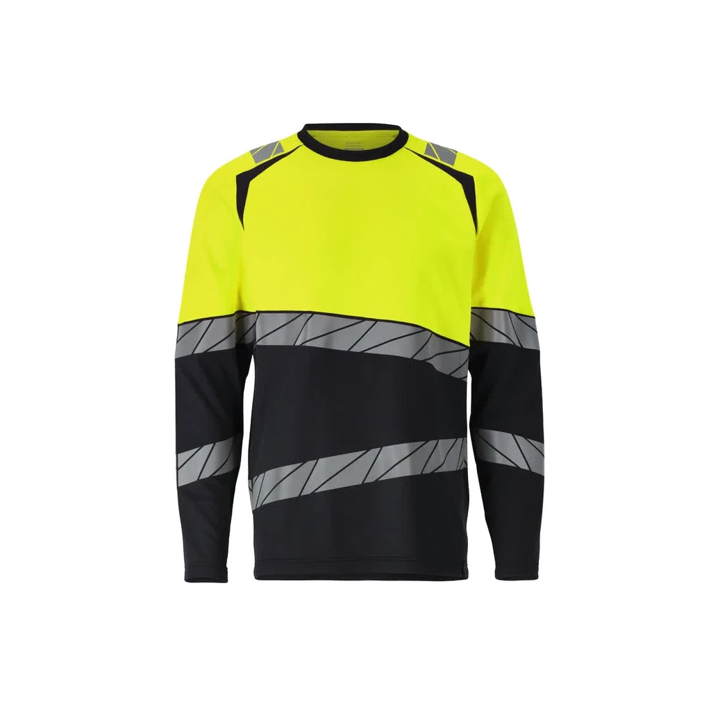 MASCOT® | T-Shirt Langarm ACCELERATE SAFE | S | Schwarzblau/Hi-vis Gelb