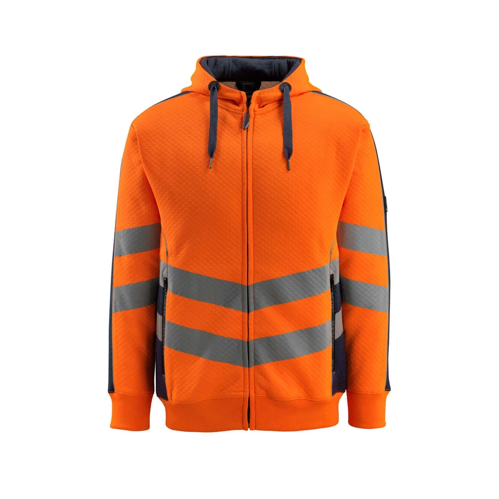 MASCOT® | Kapuzensweatshirt mit Reißverschluss SAFE SUPREME | 2XL | Hi-vis Orange/Schwarzblau