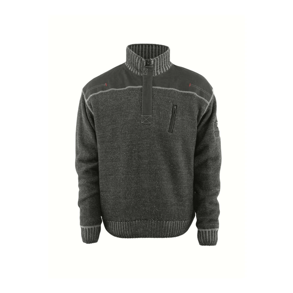 MASCOT® | Strickpullover mit kurzem Reißverschluss FRONTLINE | XL | Hellanthrazit