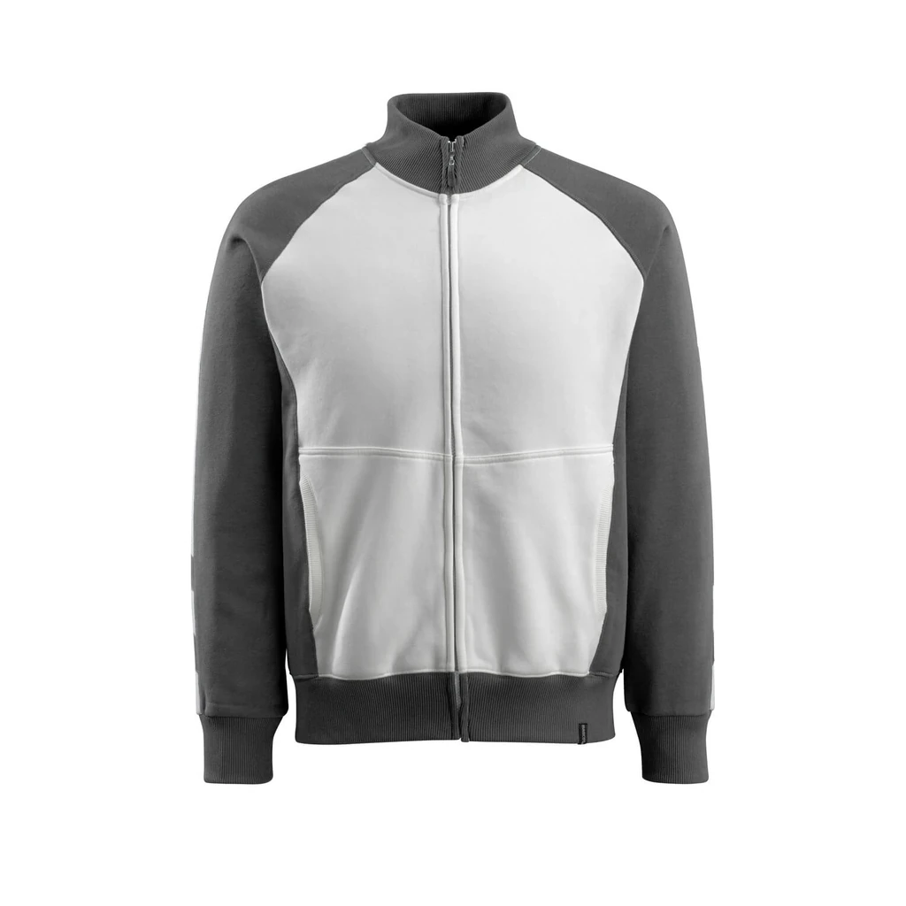 MASCOT® | Sweatshirt mit Reißverschluss UNIQUE | 2XL | Weiß/Dunkelanthrazit