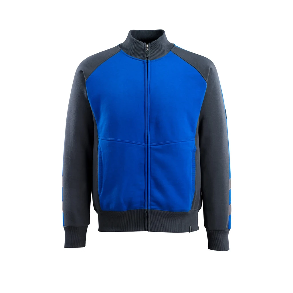 MASCOT® | Sweatshirt mit Reißverschluss UNIQUE | 2XL | Kornblau/Schwarzblau