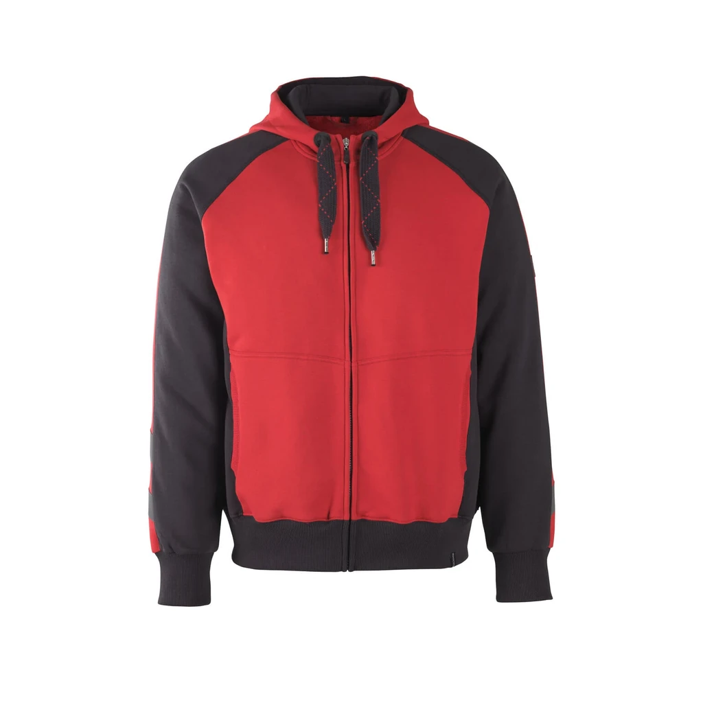 MASCOT® | Kapuzensweatshirt mit Reißverschluss UNIQUE | 2XL | Rot/Schwarz