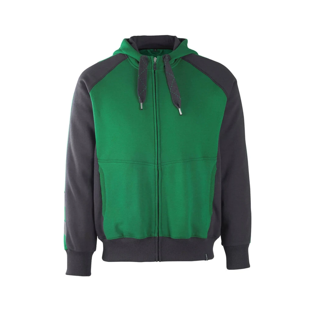 MASCOT® | Kapuzensweatshirt mit Reißverschluss UNIQUE | 2XL | Grün/Schwarz