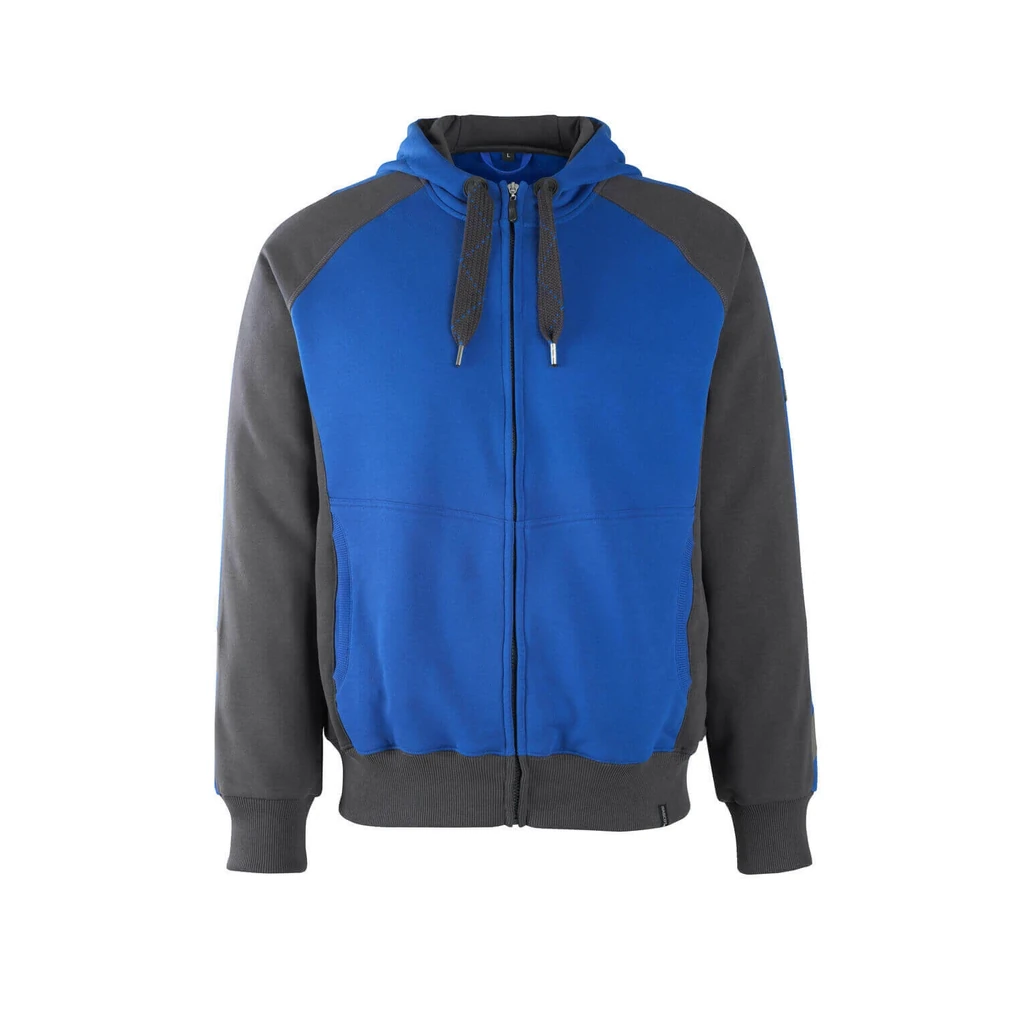 MASCOT® | Kapuzensweatshirt mit Reißverschluss UNIQUE | 2XL | Kornblau/Schwarzblau