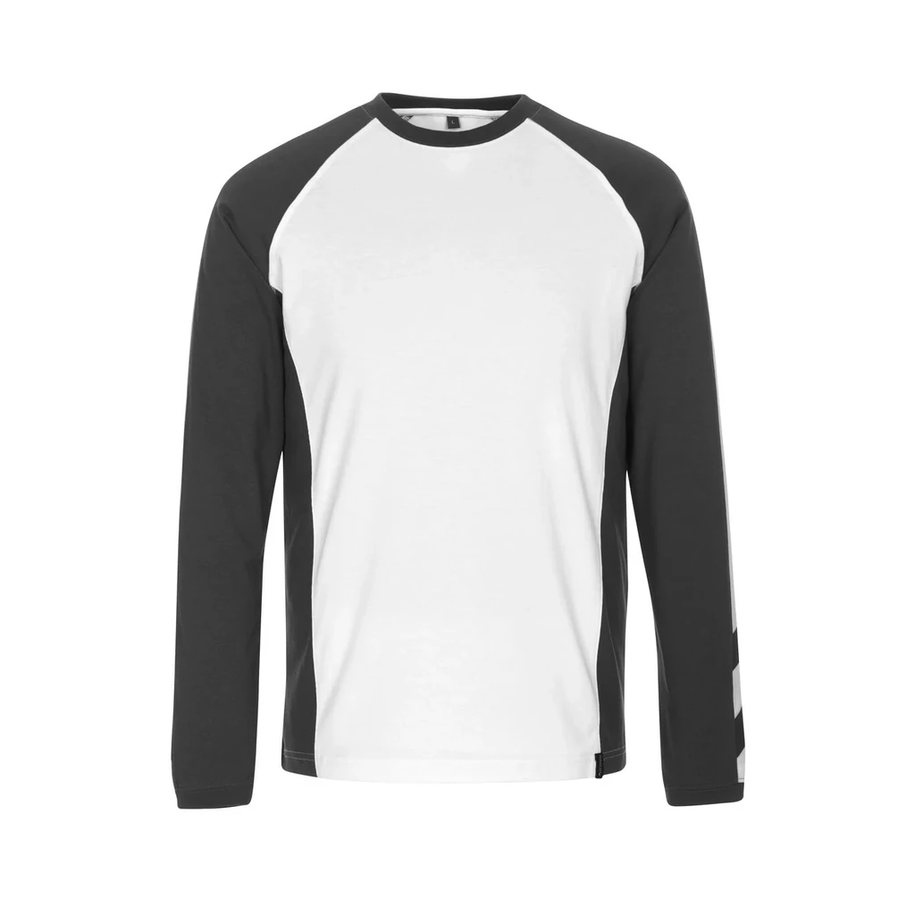 MASCOT® | T-Shirt Langarm UNIQUE | 2XL | Weiß/Dunkelanthrazit