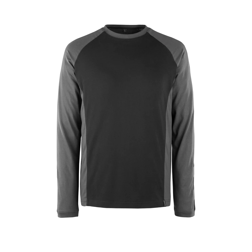 MASCOT® | T-Shirt Langarm UNIQUE | 2XL | Schwarz/Dunkelanthrazit