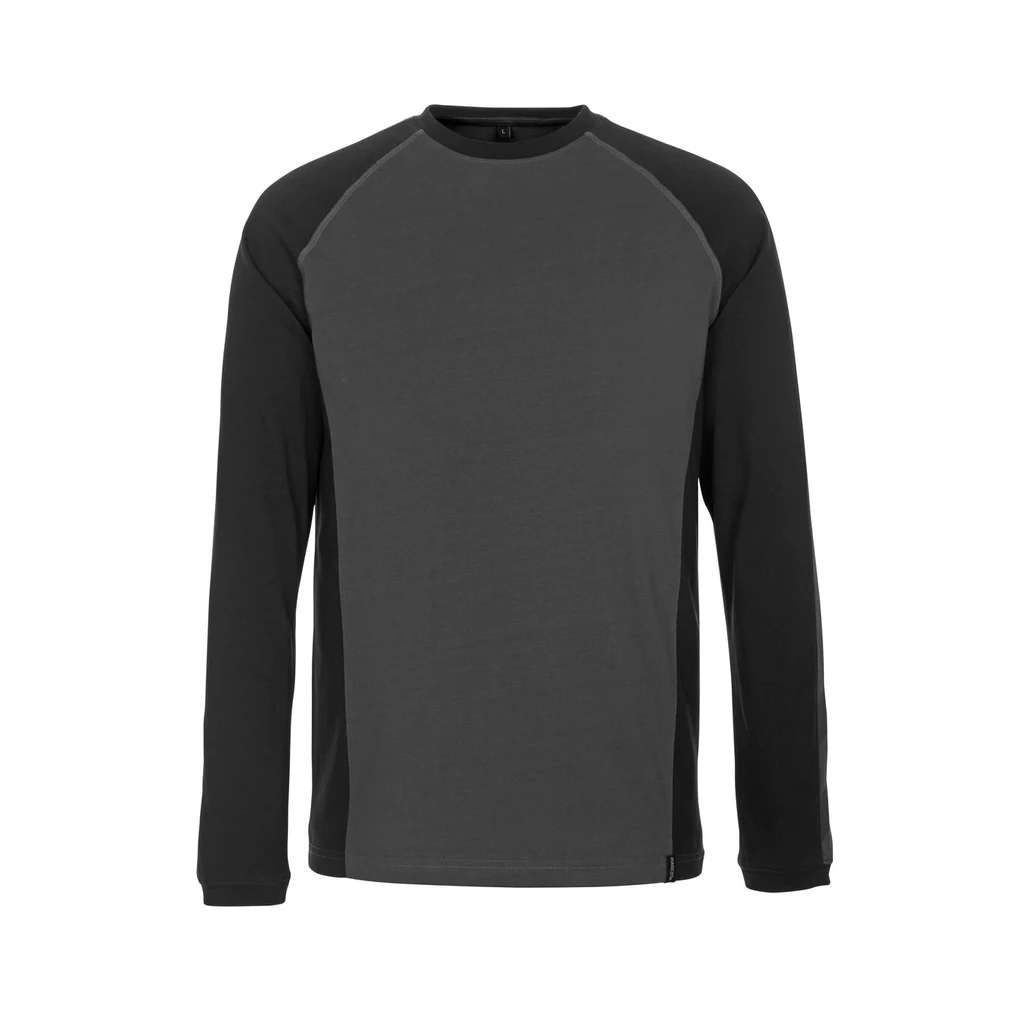 MASCOT® | T-Shirt Langarm UNIQUE | 2XL | Dunkelanthrazit/Schwarz