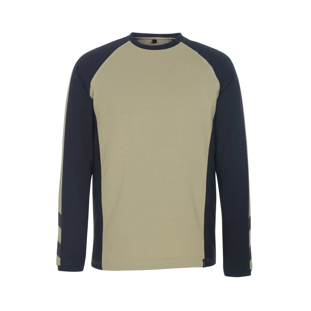 MASCOT® | T-Shirt Langarm UNIQUE | 2XL | Hellkhaki/Schwarz