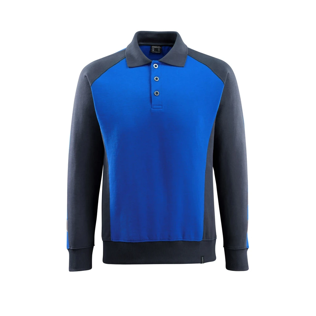 MASCOT® | Polo-Sweatshirt UNIQUE | 2XL | Kornblau/Schwarzblau