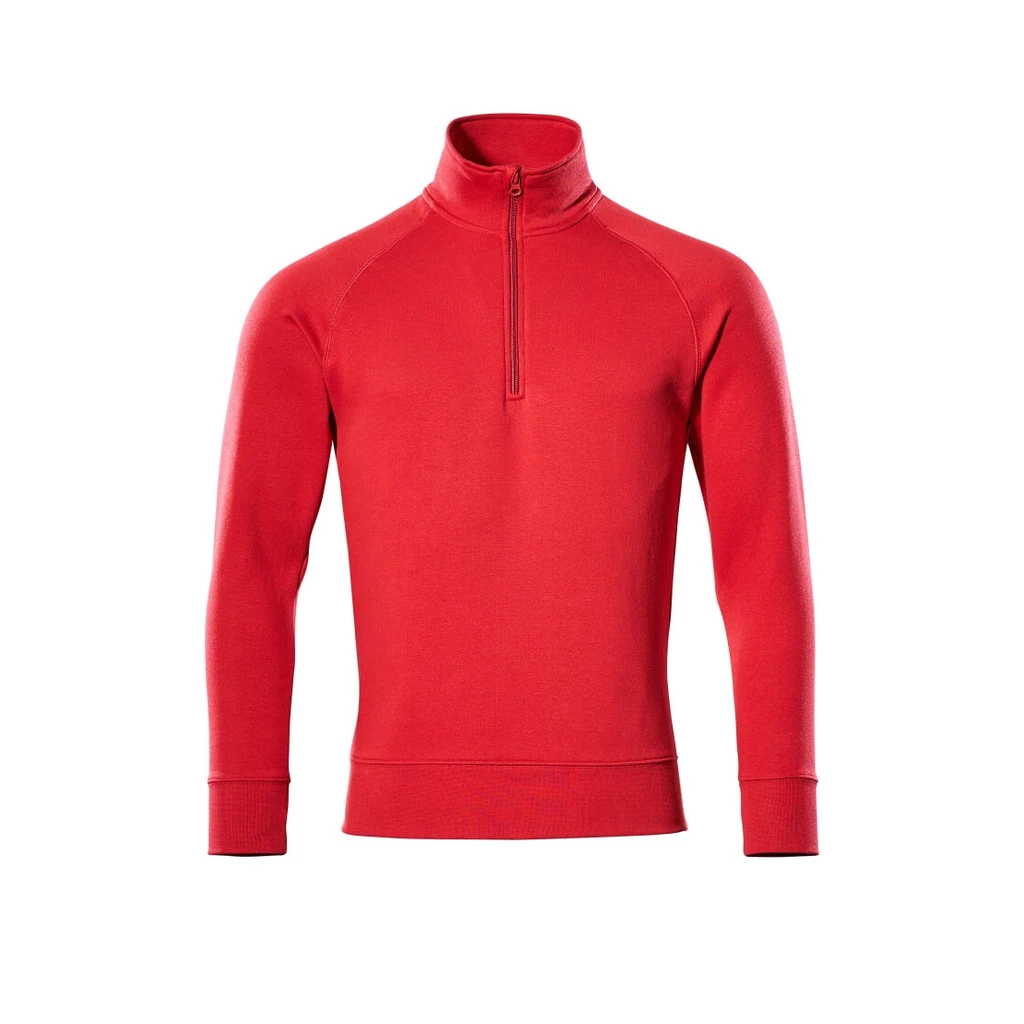 MASCOT® | Sweatshirt mit kurzem Reißverschluss CROSSOVER | 2XL | Rot