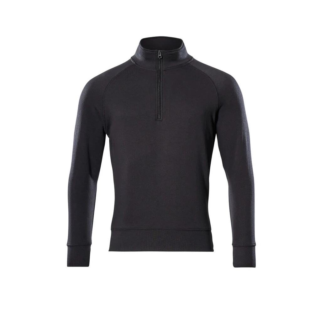MASCOT® | Sweatshirt mit kurzem Reißverschluss CROSSOVER | 2XL | Schwarz